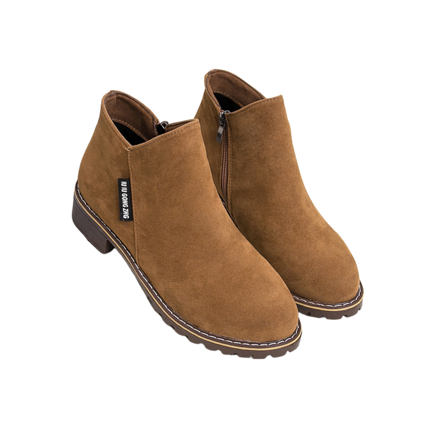 Bottine Femme Daim Camel