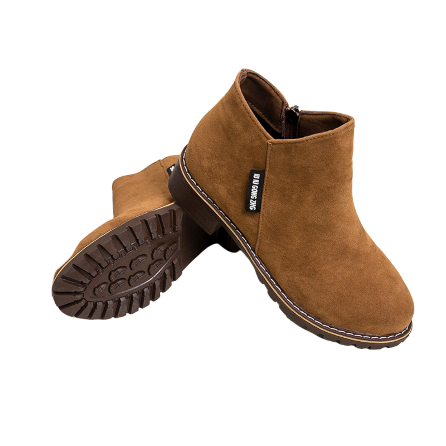 Bottine Femme Daim Camel