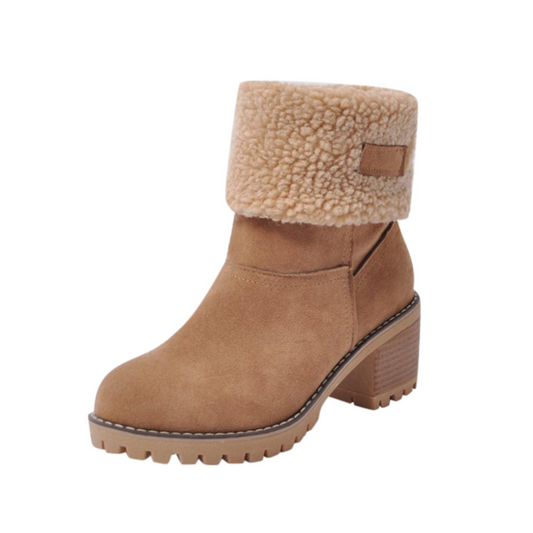 Bottine Femme Chaude Camel