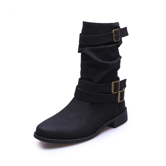 Bottines Mi Haute Femme Noire